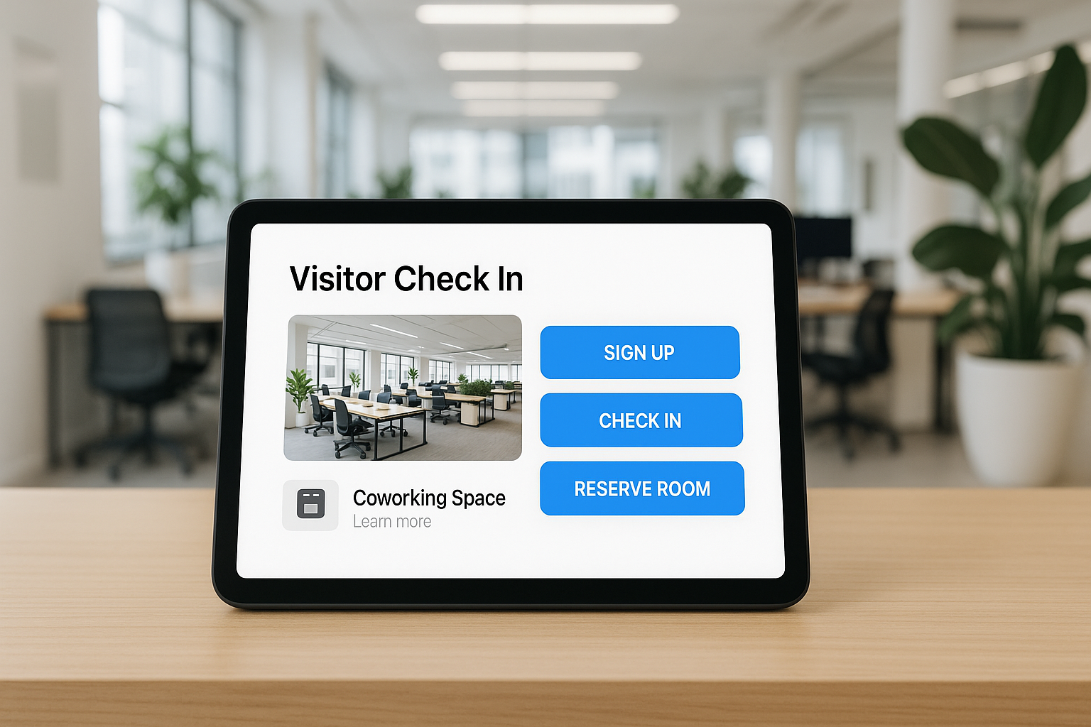 コワーキングスペース受付アプリのサムネイル